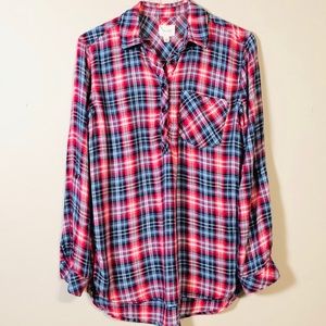 (Small) id:23/Stitch Fix Red Plaid Shirt